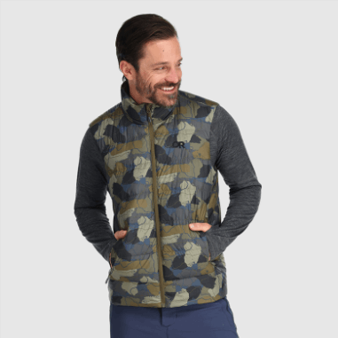 חוצות מחקר גברים של קר חזית אפוד למטה Loden Camo