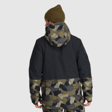 חוצות מחקר גברים שלג מעיל Loden Camo/שחור