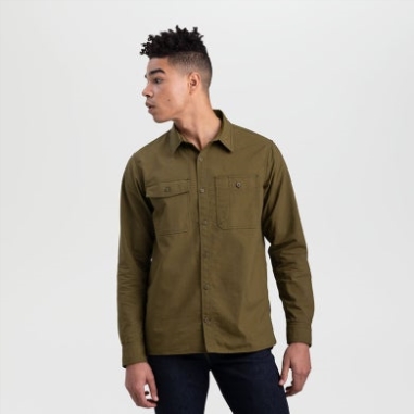 חוצות מחקר גברים Chehalis L/s חולצת עבודה Loden