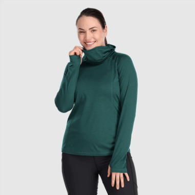 חוצות מחקר נשים אלפיני התחלה מרינו 150 Hoodie Treeline