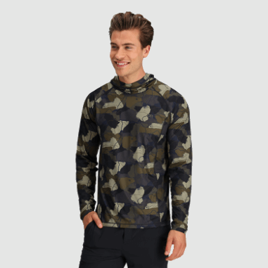 חוטי קפוצ'ון מודפס לגברים מחקר חוצות Loden Camo